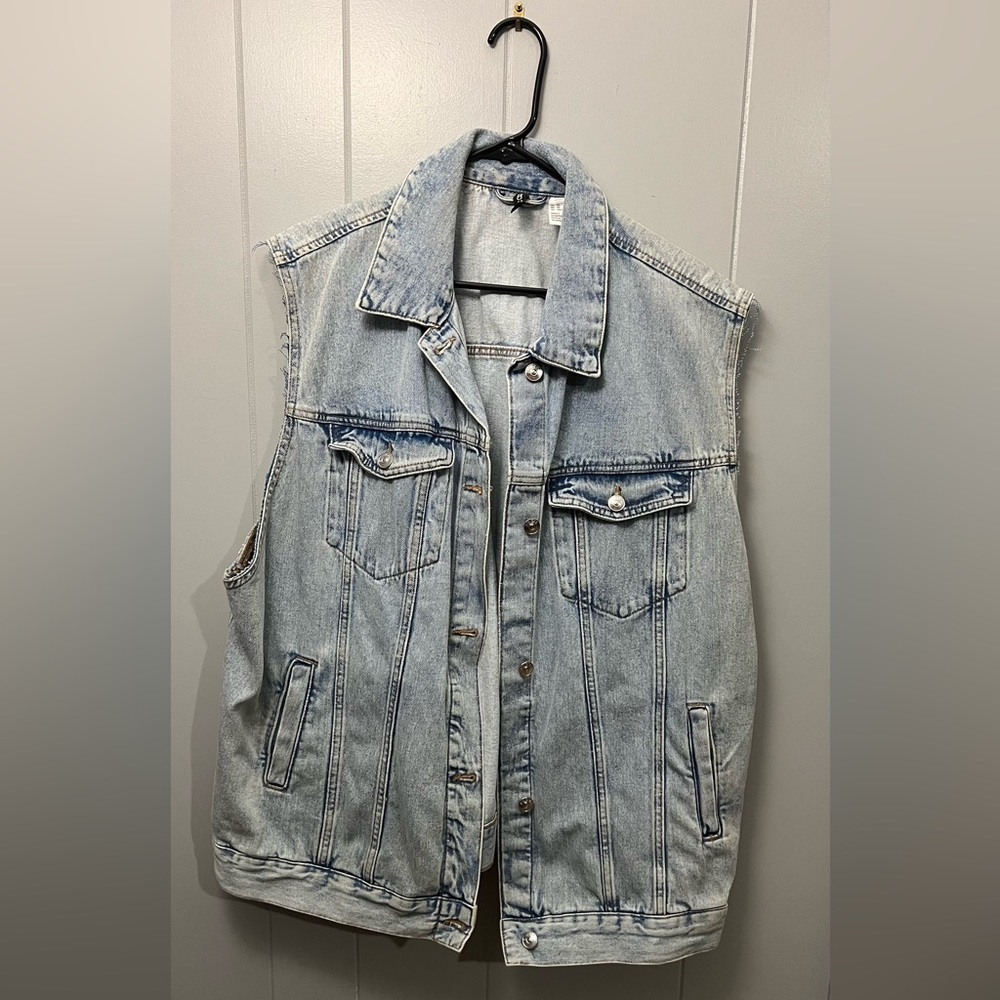 H&M oversized denim vest